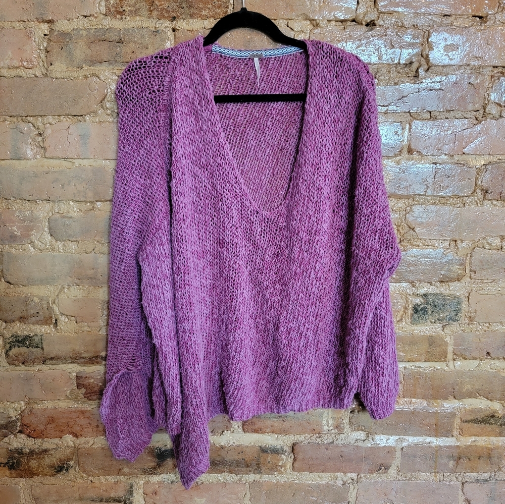 Purple knit Free People sweater